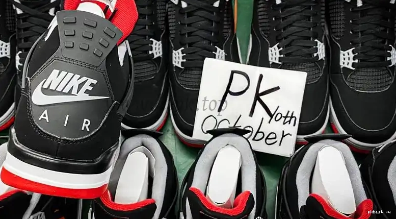 PK READY Retro GOD Bred TO SHIP MATERIALS Jordan RETAIL 4 0309