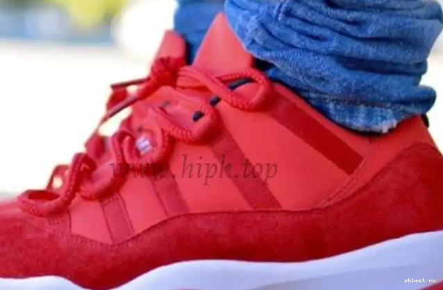 11 Red Air Suede Low Jordan Authentic 0316