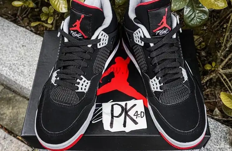 PK READY Retro GOD Bred TO SHIP MATERIALS Jordan RETAIL 4 0309