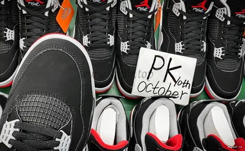 PK READY Retro GOD Bred TO SHIP MATERIALS Jordan RETAIL 4 0309