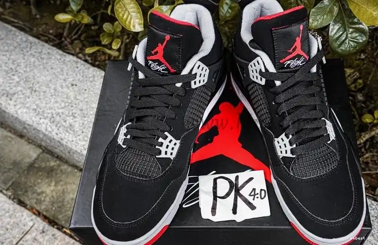 PK READY Retro GOD Bred TO SHIP MATERIALS Jordan RETAIL 4 0309