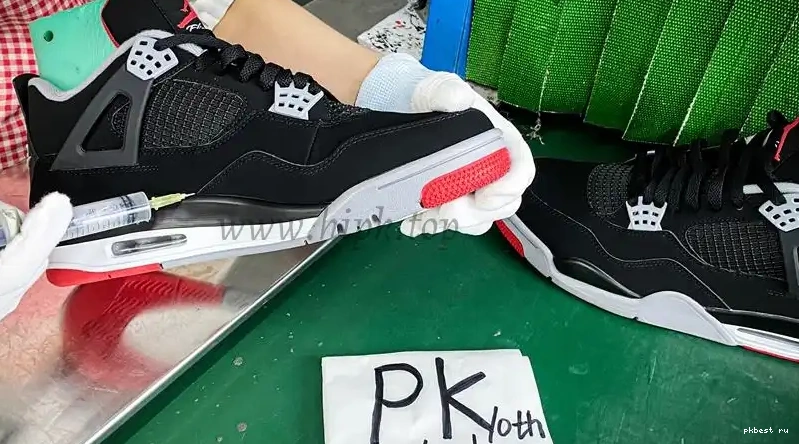 PK READY Retro GOD Bred TO SHIP MATERIALS Jordan RETAIL 4 0309