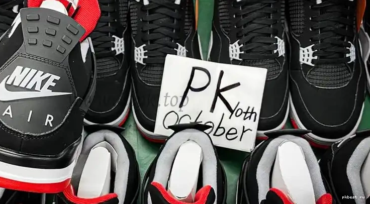 PK READY Retro GOD Bred TO SHIP MATERIALS Jordan RETAIL 4 0309