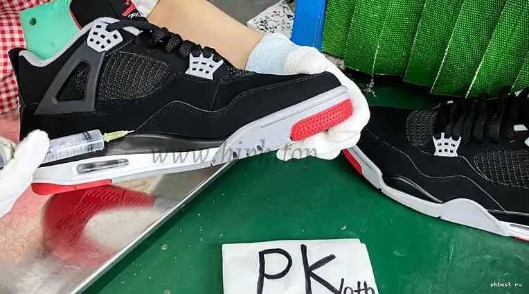 PK READY Retro GOD Bred TO SHIP MATERIALS Jordan RETAIL 4 0309