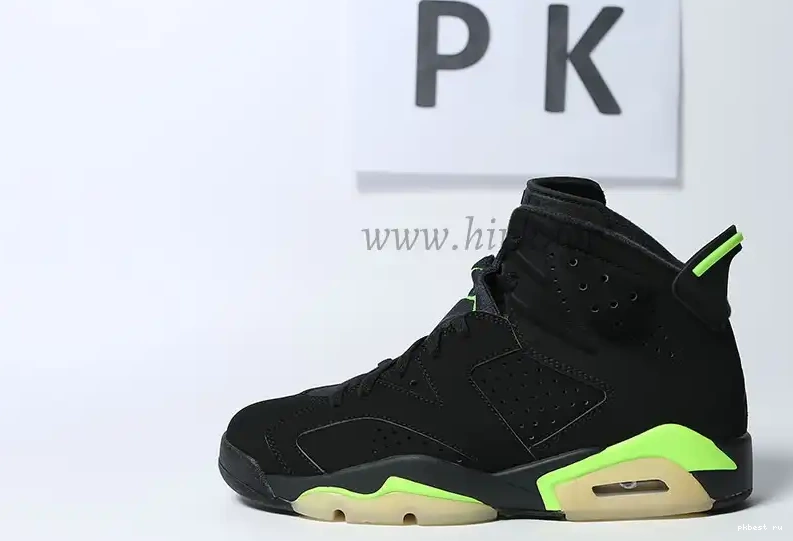 MATERIALS 6 Electric GOD RETAIL Retro Green READY SHIP Jordan TO PK 0310