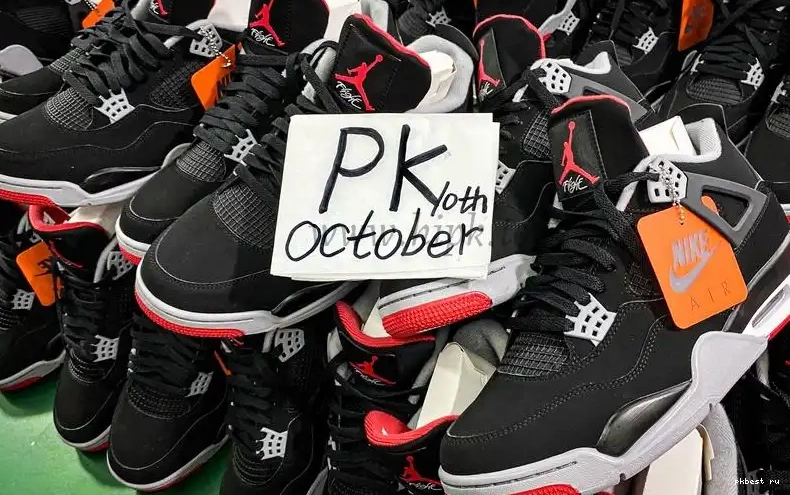 PK READY Retro GOD Bred TO SHIP MATERIALS Jordan RETAIL 4 0309